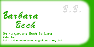 barbara bech business card